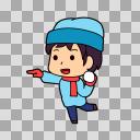 雪合戦をする子のイラスト【フリー素材あそび】