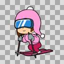 スキーをする子のイラスト【フリー素材あそび】