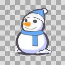 雪だるまの透過イラスト【フリー素材あそび】