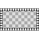 【背景素材】丸模様フチ【ドット絵】