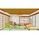 床の間の和室の一人部屋【フリー素材あそび】