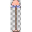 かわいいフロアランプ・スタンドライトの透過イラスト【フリー素材あそび】