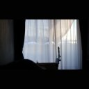 部屋から見る夕方の空