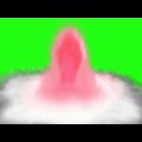 ハート型の爆発アニメーション