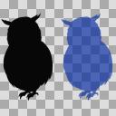 フクロウのシルエット【透過PNG】