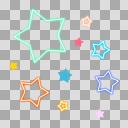 星の飾りつけ【フリー素材あそび】