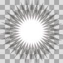閃き風集中線・吹き出し素材