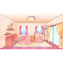 かわいいお部屋の背景【フリー素材あそび】