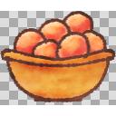 カゴにリンゴ【フリー素材あそび】
