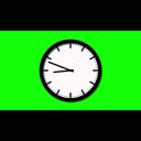 【ループ可】シンプルな時計の早送りアニメーションGB