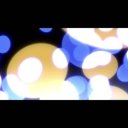 ブルーとオレンジのパーティクル