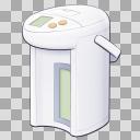 電気ポット（白）【透過PNG】