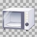 電子レンジ（白）【透過PNG】