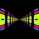 【フリー動画素材】サイバーパンク風トンネル背景BG10秒
