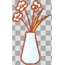 花瓶に花のイラスト【フリー素材あそび】