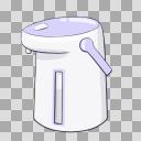 電気ポットs（青）【透過PNG】