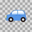 青い車のイラスト【フリー素材あそび】