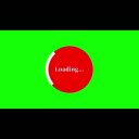円形シンプルローディングVersion01 赤（ループ）