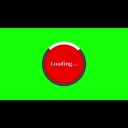 円形シンプルローディングVersion02 赤（ループ）