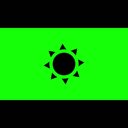 【動く天気アイコン】ペルソナ風の太陽アイコン（黒）ループ