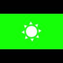 【動く天気アイコン】ペルソナ風の太陽アイコン（白）ループ