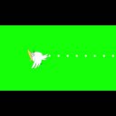 シティハンター風の横切るカラス（白）GB素材