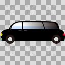 黒いリムジンのイラスト【フリー素材あそび】