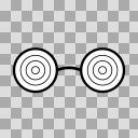 瓶底眼鏡のイラスト【フリー素材あそび】