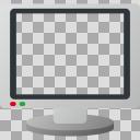 レトロなモニター（4:3）透過【フリー素材あそび】