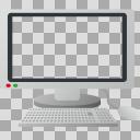 パソコンとモニター(透過）【フリー素材あそび】