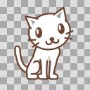 白猫のイラスト【フリー素材あそび】