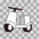 スクーターのイラスト【フリー素材あそび】