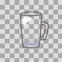 空のビールジョッキ（透過）【フリー素材あそび】