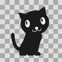 黒猫のイラスト【フリー素材あそび】