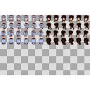 オリジナルキャラクター 綴よだか/紬たか RPGツクール用歩行グラ