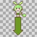 ずんだもんドット絵風矢印下