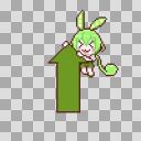 ずんだもんドット絵風矢印上
