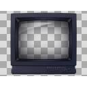 ブラウン管テレビ（黒色）（透過なし差分有り）