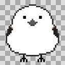ドットなシマエナガのイラスト