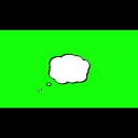 雲形吹き出しGB動画素材(7秒)