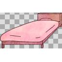ベッドのイラスト【フリー素材あそび】