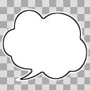 白フチ吹き出し【フリー素材あそび】