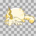 ファンタジー系モンスターの立ち絵『ウサギっぽいやつ』おねむな差分