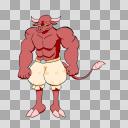 ファンタジー系モンスターの立ち絵『ミノタウロス』手ぶら