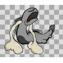 ファンタジー系モンスターの立ち絵『魚っぽい異形』咆哮差分