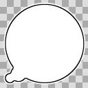 白フチ吹き出し【フリー素材あそび】