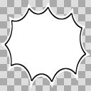 白フチ吹き出し【フリー素材あそび】