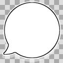白フチ吹き出し【フリー素材あそび】