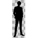ビジネススーツの男性のシルエット素材1