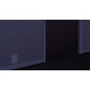 【背景素材】家の廊下・夜